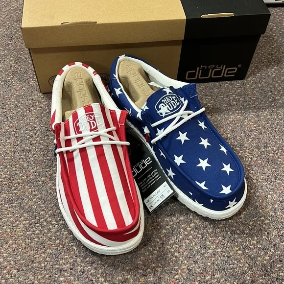 Hey Dude Shoes Hey Dude Wally Patriotic American Flag Shoes